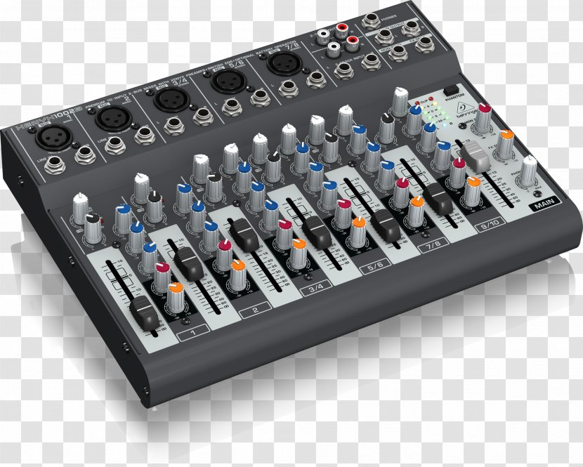 Microphone Behringer Xenyx 1002B Audio Mixers - Watercolor Transparent PNG