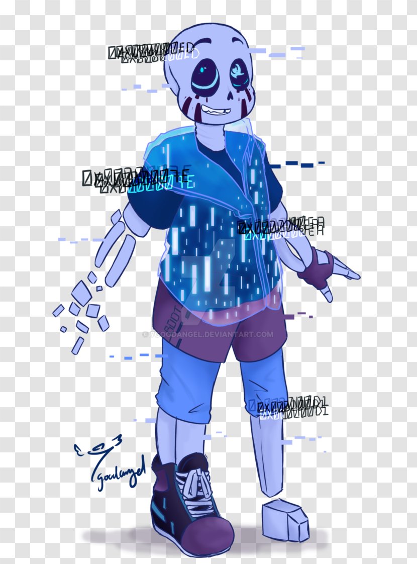 Blue Screen Of Death Undertale Error Ink Drawing - Mascot Transparent PNG