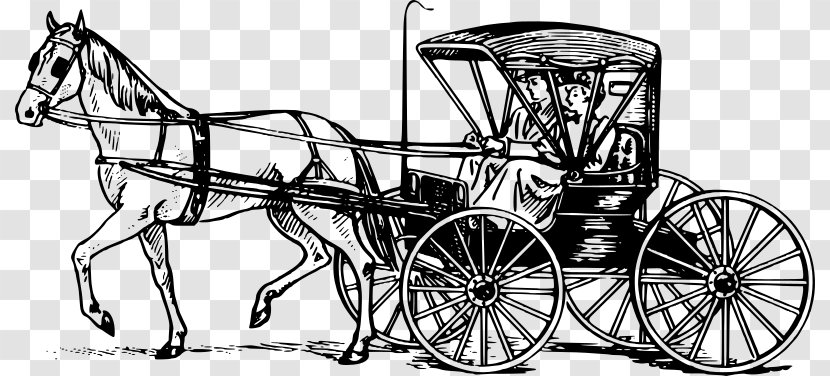 Horse And Buggy Carriage Horse-drawn Vehicle Drawing - Harness Transparent PNG