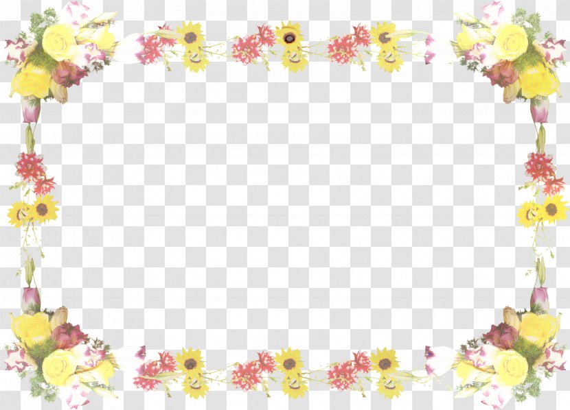 Flower Wreath Frame - Picture - Interior Design Transparent PNG