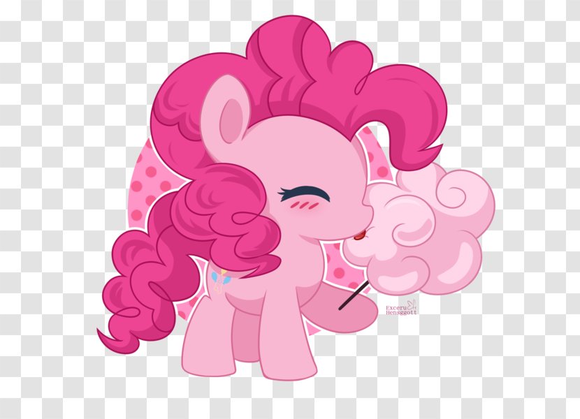 Pinkie Pie Cotton Candy Pony Equestria - Heart Transparent PNG