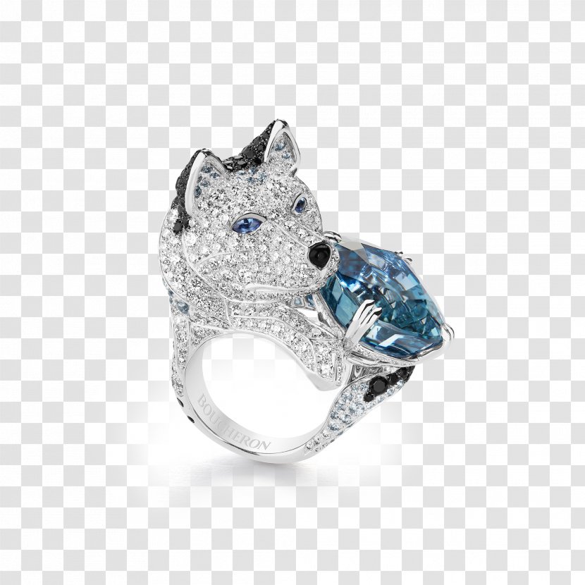 Boucheron Jewellery Sapphire Ring Diamond - Watch Transparent PNG