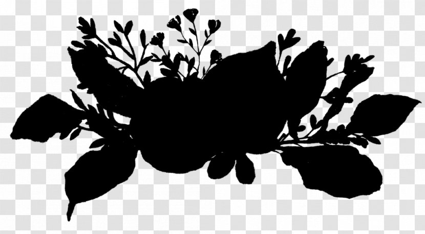 Black & White - Plants - M Flower Desktop Wallpaper Font Silhouette Transparent PNG