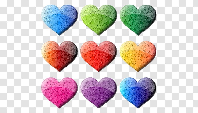 Rainbow Color Drawing Image Heart - Purple Transparent PNG