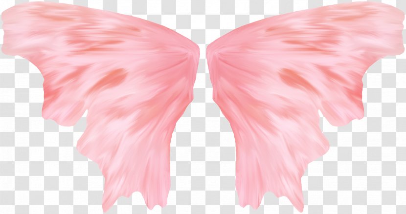 Butterfly Neck Fur - Pink - Wings Transparent PNG