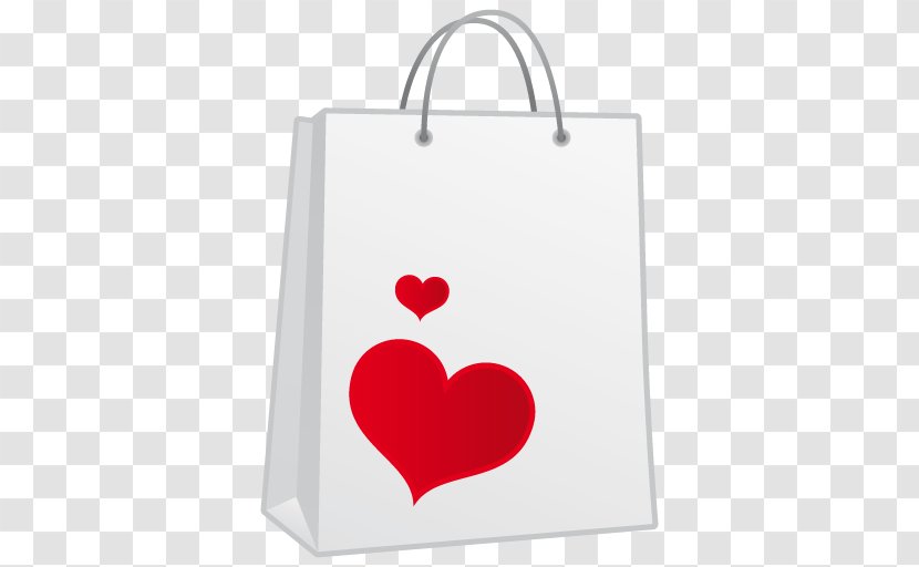 Heart Shopping Bag Font - Shoppingbag Transparent PNG