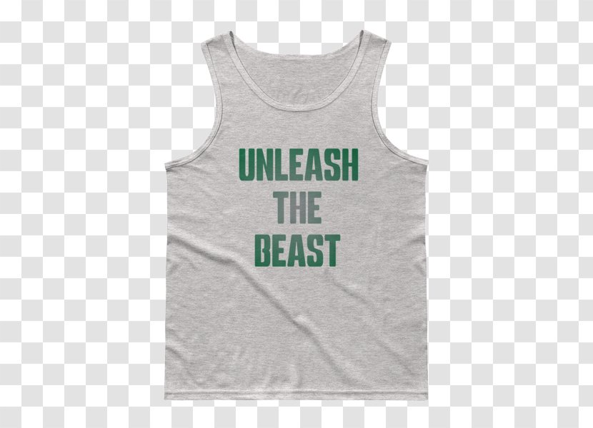T-shirt Sleeveless Shirt Active Tank M Outerwear - Text - Unleash The Beast Transparent PNG