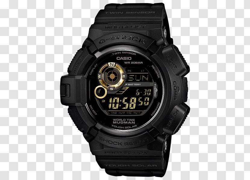 Casio G-Shock G9300 Solar-powered Watch - Accessory Transparent PNG