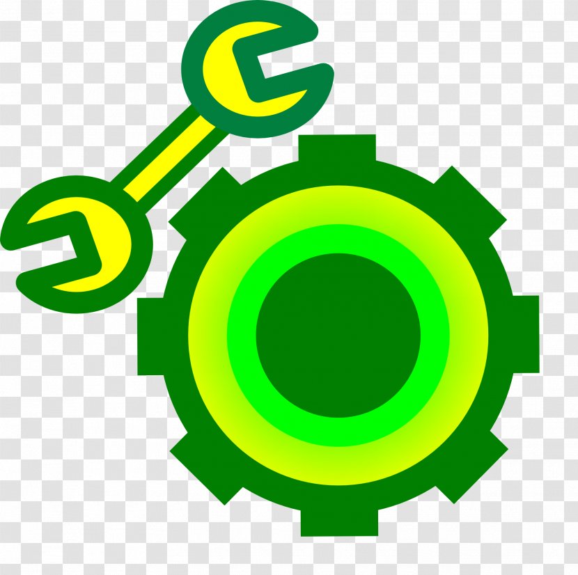 Clip Art - Yellow - Gear Wrench Transparent PNG