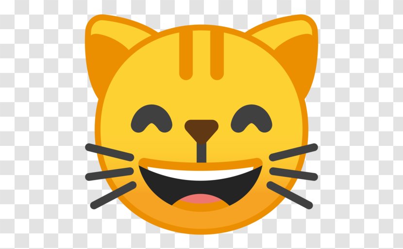 Cat Face With Tears Of Joy Emoji Kittens Smile - Android Oreo Transparent PNG