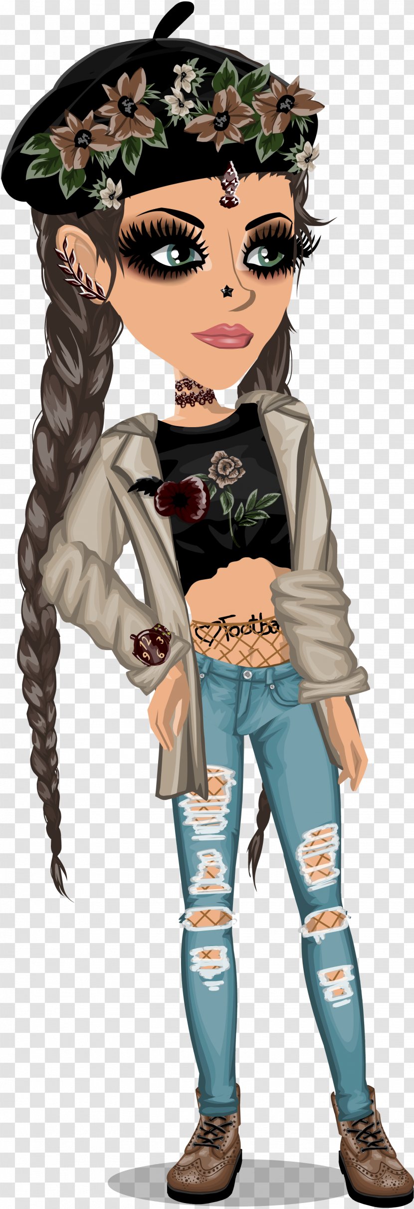 Moviestarplanet Aesthetics Character - Watercolor - Msp Transparent PNG