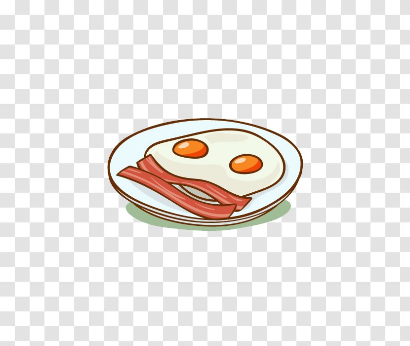 Bacon Breakfast Fried Egg Fast Food Omelette - Pull Material Free Transparent PNG