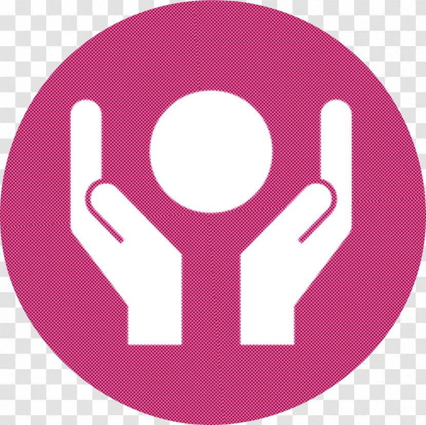 Pink Circle Logo Symbol Hand - Gesture Magenta Transparent PNG