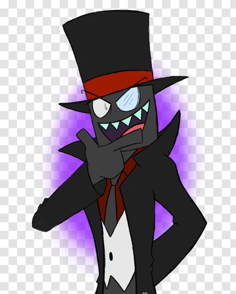 Villain Black Hat Character - Purple Transparent PNG