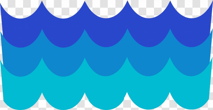Wave Cartoon Clip Art - Azure - Blue Water Ripples Transparent PNG
