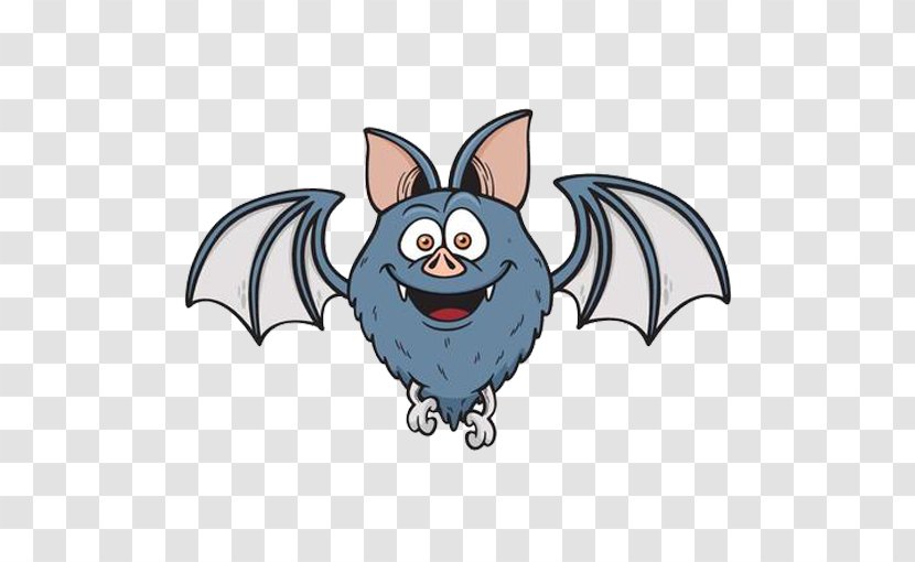 Bat Cartoon - Fictional Character - Blue Owl Transparent PNG
