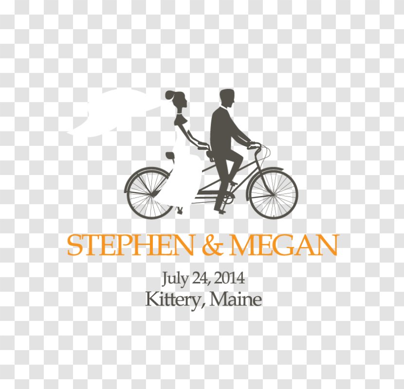 Wedding Invitation Bicycle Cycling Save The Date - Text Transparent PNG