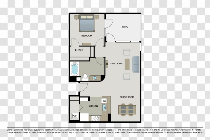 The Dylan Apartment Floor Plan Renting Los Angeles - California Transparent PNG