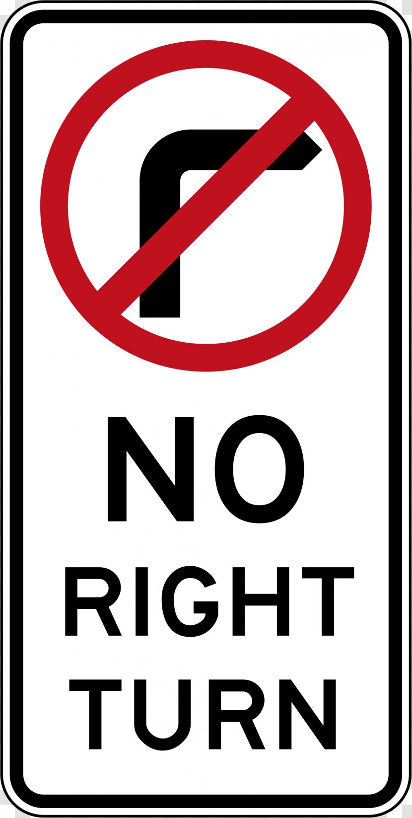 Traffic Sign Regulatory Turn On Red U-turn - Road Transparent PNG
