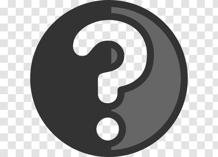 Question Mark Symbol Clip Art - Black And White Transparent PNG