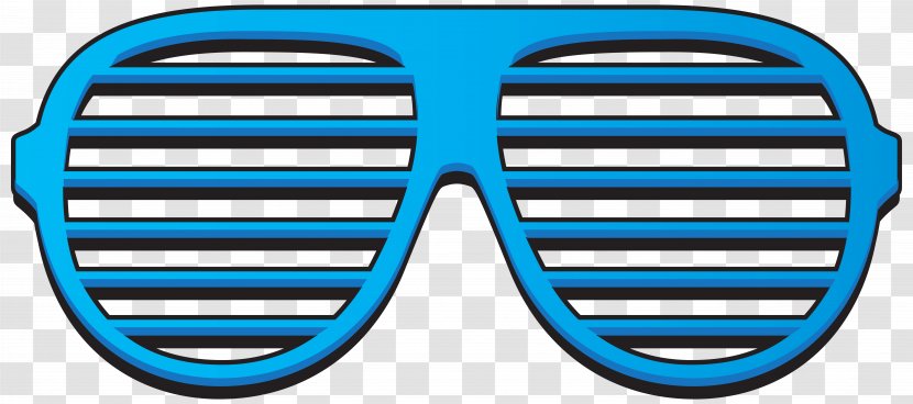 Shutter Shades Window Blind Sunglasses Clip Art - Aviator - Blue Clipart Image Transparent PNG