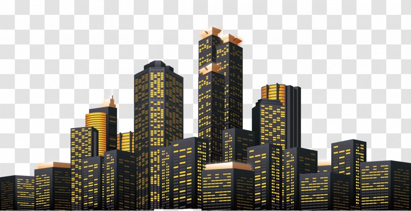 New York City Skyline Royalty-free Illustration - Metropolitan Area - Night Vector Transparent PNG