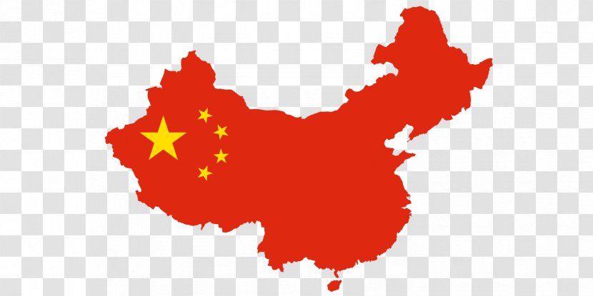 Flag Of China Map - Tree Transparent PNG