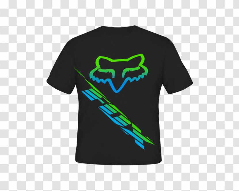T-shirt Fox Racing Hoodie Blue Sleeve - Top Transparent PNG