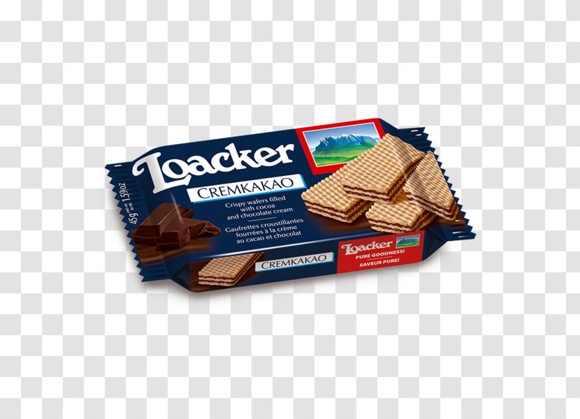 Quadratini Cream Waffle Loacker Wafer - Chocolate - Milk Transparent PNG