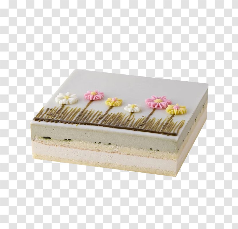Birthday Cake Mousse Cream Matcha Petit Four - Creative Cakes Transparent PNG