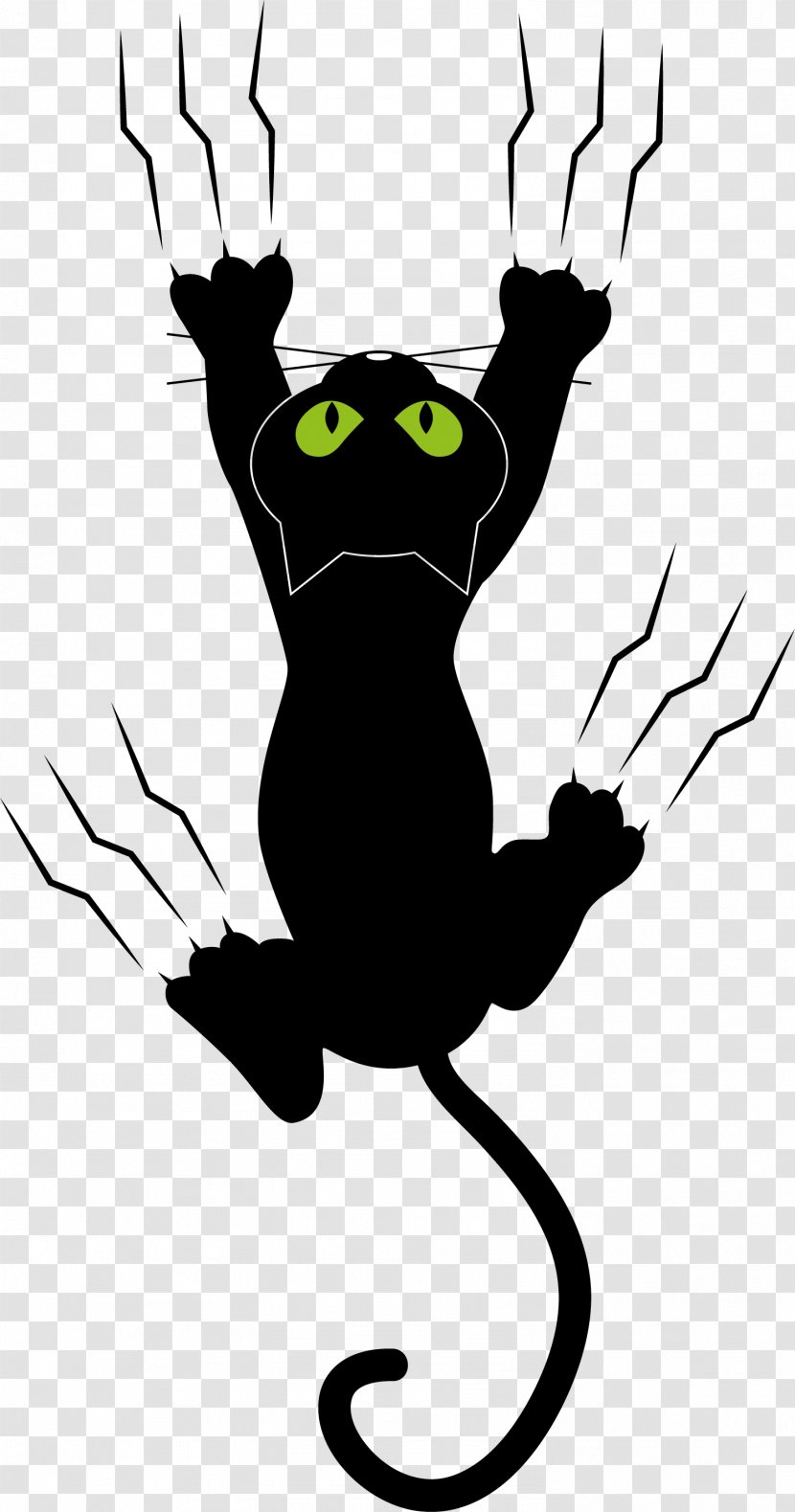 Cat Kitten Dog Paw - Fictional Character - The Black Cat's Claw Marks Transparent PNG