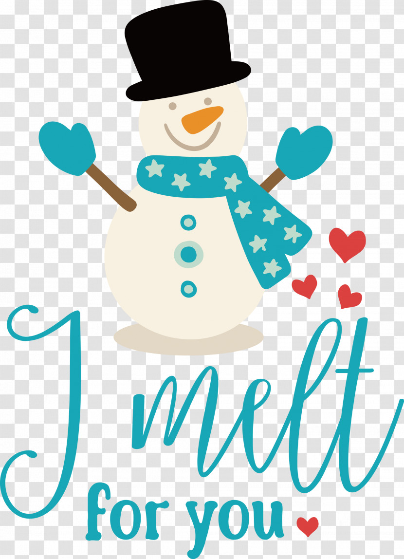 I Melt For You Snowman Transparent PNG