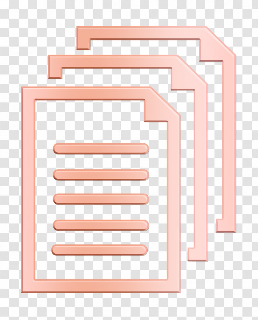 Documents Symbol Icon Document Data Icons - Pink - Peach Transparent PNG