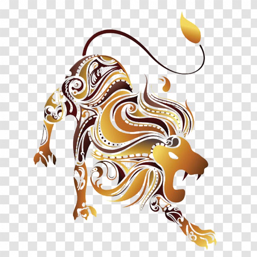 Leo Zodiac Astrological Sign Horoscope Astrology - Art Lion Picture Material Transparent PNG