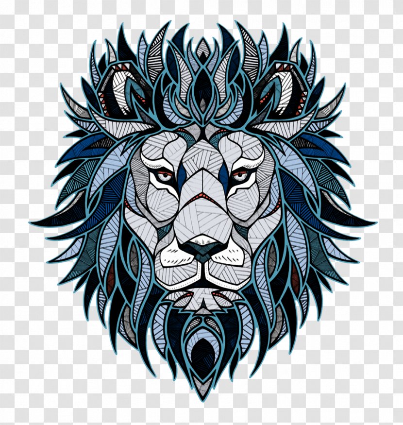 Lionhead Rabbit T-shirt Logo - Big Cats - Creative Lion Head Pattern Transparent PNG
