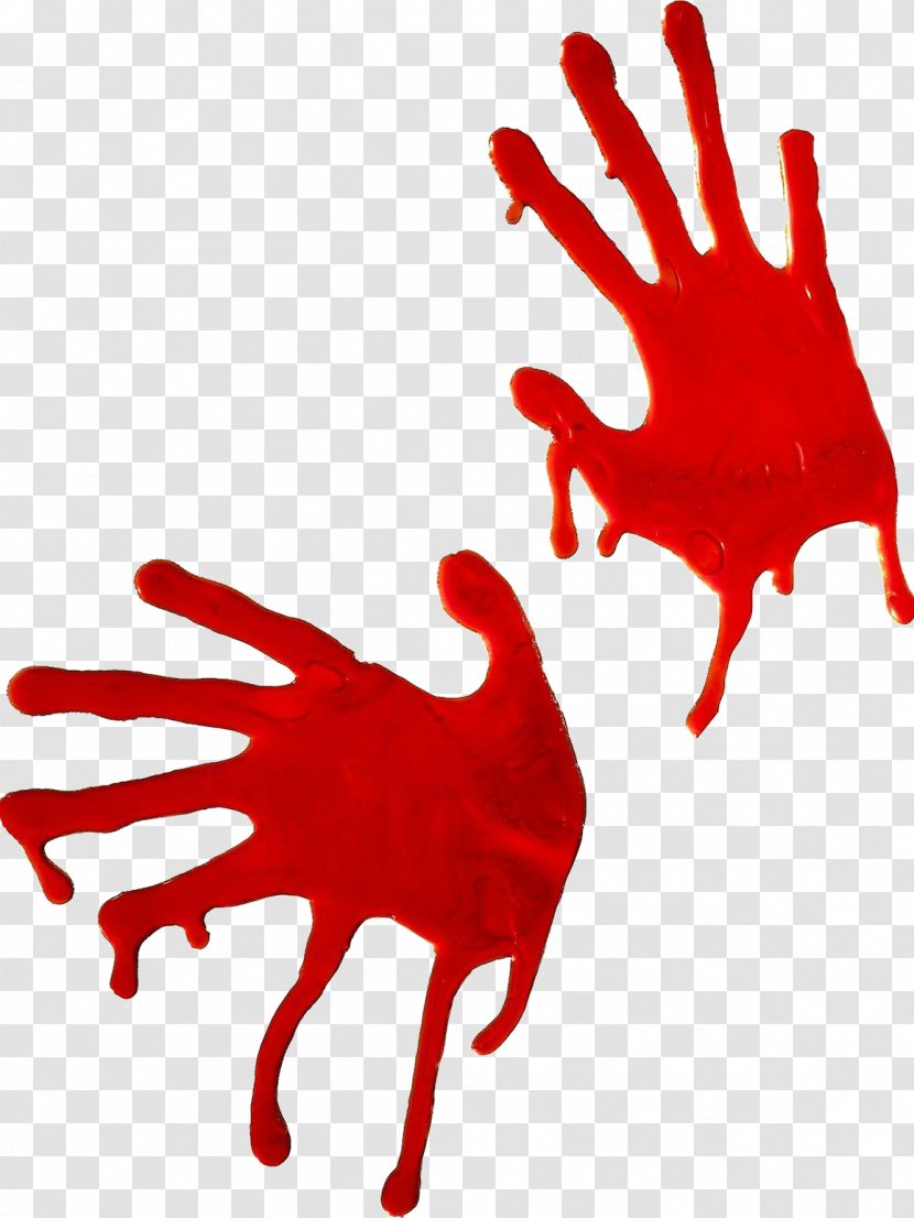 Window Costume Party Smiffys Halloween - Wing - Red Handprint Transparent PNG
