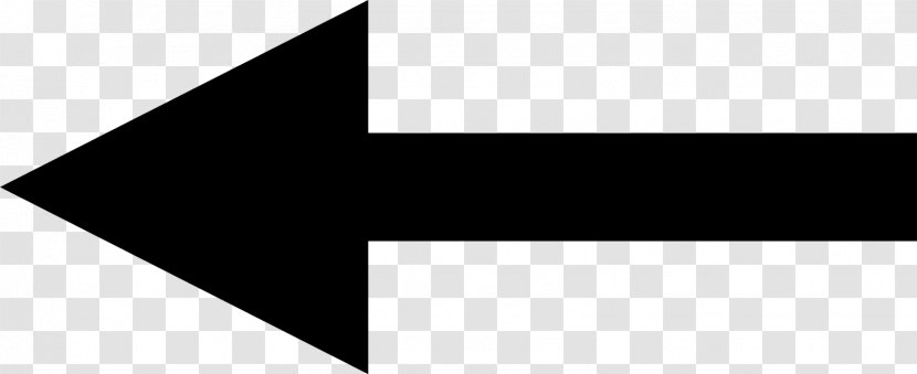 Arrow Clip Art - Black And White - Left Transparent PNG