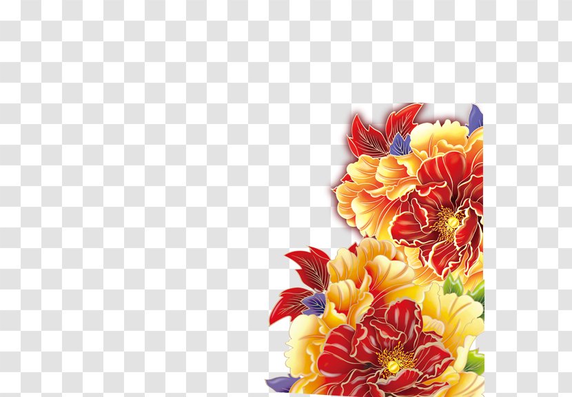 Moutan Peony Download Flower - Cut Flowers - Border Transparent PNG