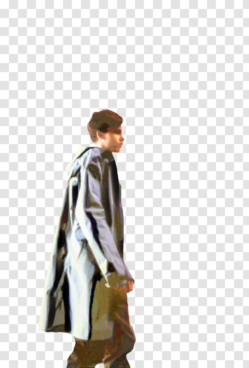 Coat Cartoon - Standing - Jacket Robe Transparent PNG