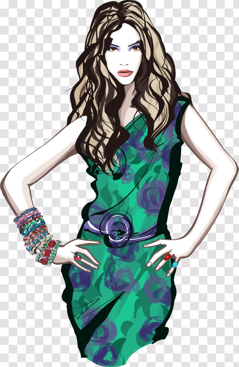 Drawing Illustration - Tree - Fashion Model Beauty Transparent PNG