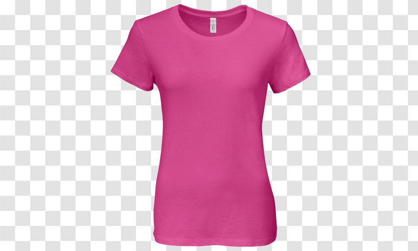 T-shirt Gildan Activewear Sleeve Neckline Clothing - Pink Transparent PNG