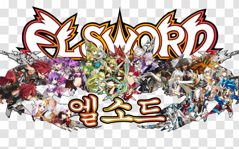 Elsword Grand Chase YouTube KOG Games Sieghart - Text - All Characters Transparent PNG