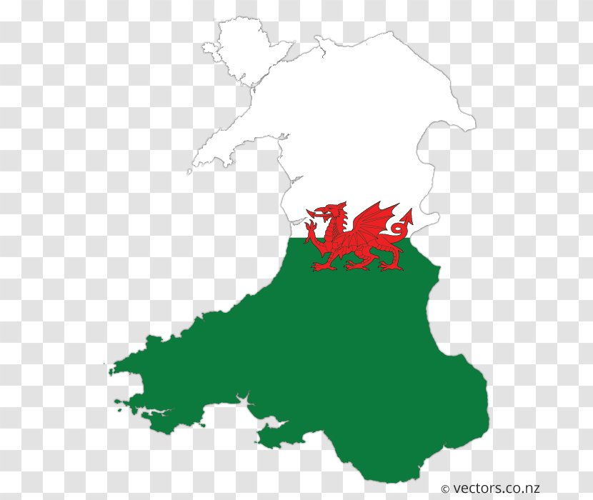 Flag Of Wales Welsh Dragon Map - Saint David - Islamic Vector Background Transparent PNG