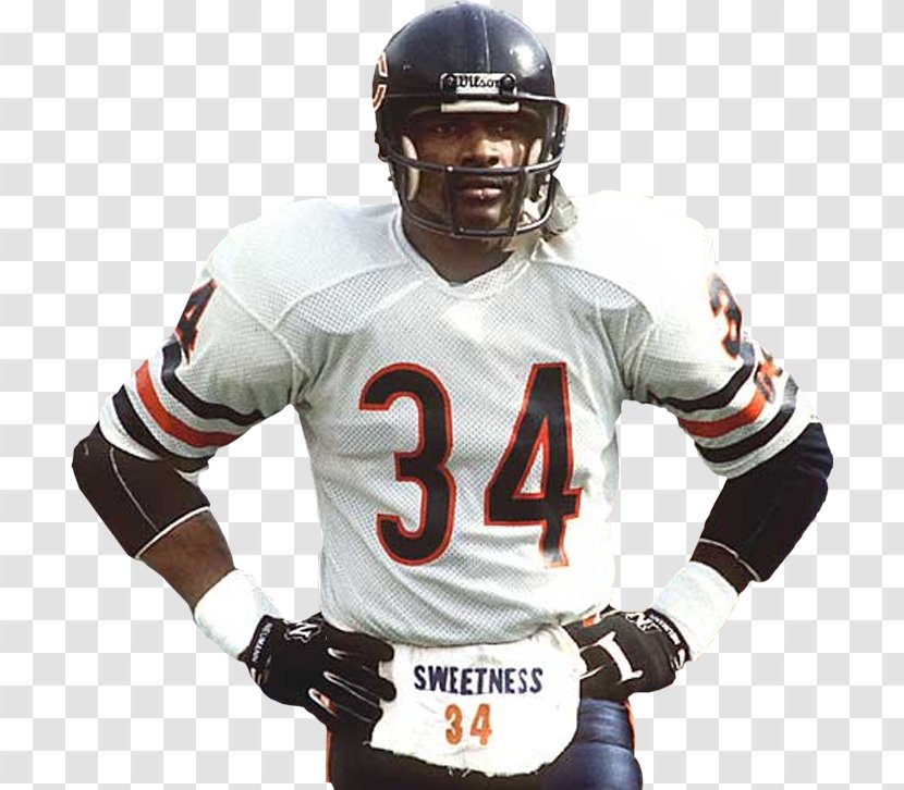 Walter Payton Chicago Bears NFL Athlete Running Back - Uniform Transparent PNG