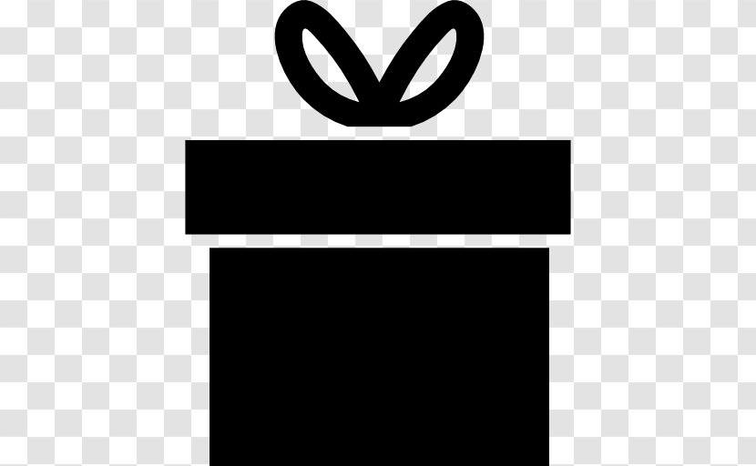 Christmas Gift - Black And White - Giftbox Vector Transparent PNG