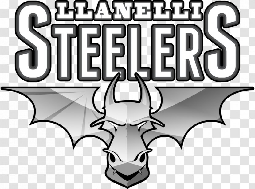 Logo Mammal Brand White Font - Fictional Character - Steelers Transparent PNG