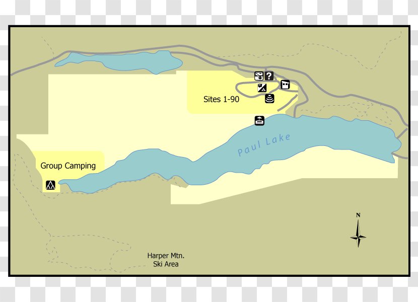 Paul Lake Provincial Park Whiskers Point Kentucky Alleyne Campsite - Land Lot Transparent PNG