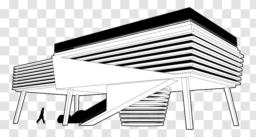 Building Architecture House Facade - Black And White - Tree Flat Transparent PNG