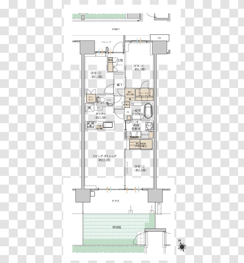 House Plan プラウド湘南藤沢 Floor Fujisawa Station Real Estate - Condominium - Special Garden Transparent PNG