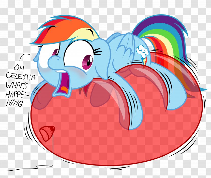 Rainbow Dash Pinkie Pie Pony Balloon Fluttershy - Flower Transparent PNG